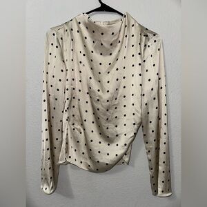 Polka Dot Long Sleeve Women's Top